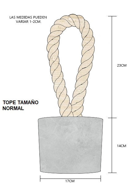 Tope de Puerta - Concreto Gris